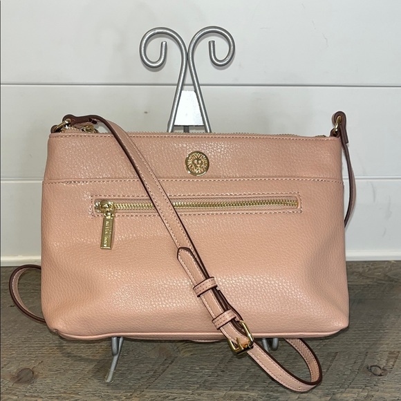 Anne Klein Handbags - Anne Klein Crossbody Bag Rose/Pink With Gold Tone Hardware